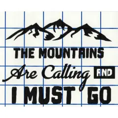 Leisure Arts&reg; Vinyl Matte Black The Mountains Are Calling Decal