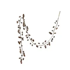 Hello Honey&reg; 6ft. Pinecone Garland in Snow Finish