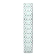 Anchors Indoor/Outdoor Table Runner Teal on White