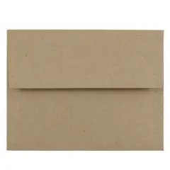 JAM Paper 4.375" x 5.75" Premium Invitation Envelopes, 50ct. Brown Kraft