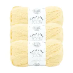 3 Pack Lion Brand&reg; Feels Like Bliss Yarn Buttercup