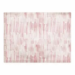 Blush Watercolor Hatch Cotton Twill Placemat