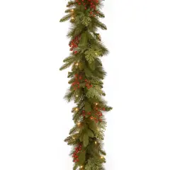 9ft. Clear Lights Mixed Evergreen Classical Collection Garland