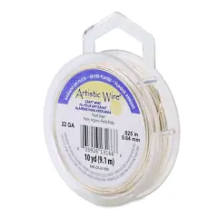 Artistic Wire&reg; 22 Gauge Silver Plated Tarnish Resistant Colored Copper Craft Wire, 10yd. Pearl Silver