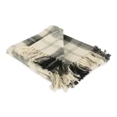 DII&reg; Black & Cream Farmhouse Woven Throw