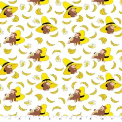 Universal Studios Curious George Banana Packed Cotton Fabric