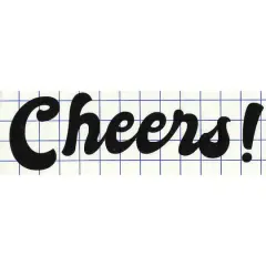 Leisure Arts&reg; Vinyl Cheers Black Wall Decal