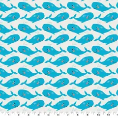 Springs Creative Love the Sea Whale Cotton Fabric