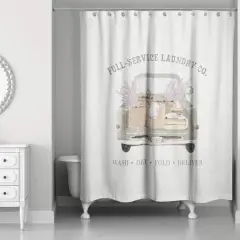 Laundry Truck Service Round 71" x 74" Shower Curtain