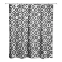 Circles Shower Curtain Gray