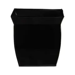 11.5" Black Fluted Metal Square Planter