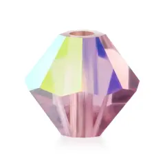 John Bead PRECIOSA 6mm Czech Crystal Bicone Beads, 36ct. Light Amethyst AB