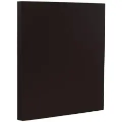 JAM Paper Matte Black Linen 8.5" x 11" 80lb. Cardstock, 250 Sheets