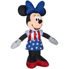 3.5ft. Airblown&reg; Inflatable Patriotic Minnie Mouse