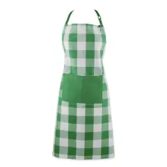 DII&reg; Buffalo Check Chef Apron Shamrock Green