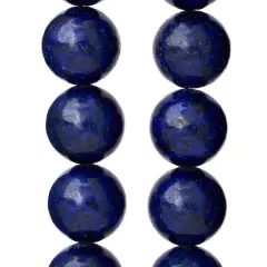 Dark Blue Reconstituted Lapis Round Beads, 10mm by Bead Landing&trade;