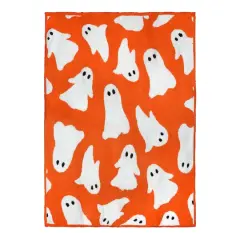 60" Orange & White Ghost Throw Blanket by Ashland&reg;