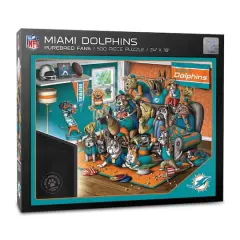 NFL Purebred Fans A Real Nailbiter 500 Piece Puzzle Miami Dolphins