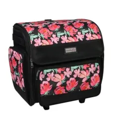 Everything Mary Floral Deluxe Papercraft Rolling Craft Case