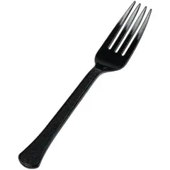 JAM Paper Premium Utensils Plastic Forks Party Pack, 48ct. Black