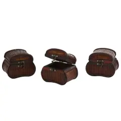 4" Bamboo Chests, 3ct.
