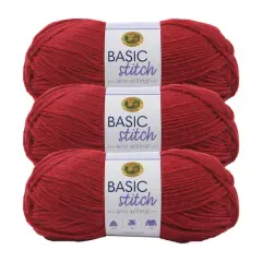3 Pack Lion Brand&reg; Basic Stitch Anti Pilling&trade; Yarn Red Heather