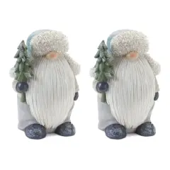 8.25" Gnome with Pine Tree Figurine, 2ct.