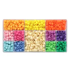 Multicolor Matte Pony Beads by Creatology&trade;, 6mm x 9mm