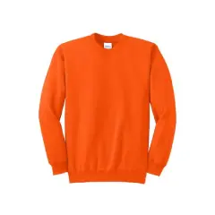 Port & Company&reg; Essential Fleece Crewneck Sweatshirt Safety Orange