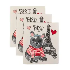 DII&reg; Dog In Paris Swedish Dishcloth, 3ct.