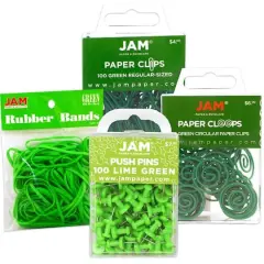 JAM Paper Desk Essentials Office Supply Kit Green