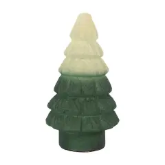 Hello Honey&reg; 8.75" Frosted Green Ombre Glass Tree with Seed Beads