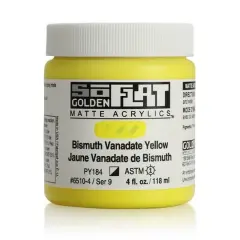 Golden&reg; SoFlat Matte Acrylic Paint, 4oz. Bismuth Vanadate Yellow