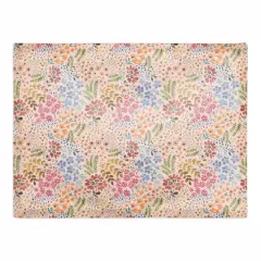 Wild Flower Floral Cotton Twill Placemat Pink