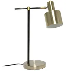 Lalia Home Mid Century Modern Metal Table Lamp Antique Brass