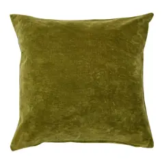 Hello Honey&reg; 20" Square Velvet Knife Edge Pillow Cover Green