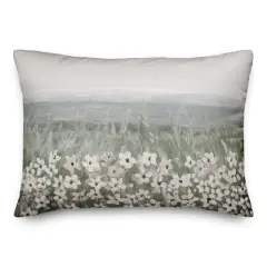 Flowers In The Grass 20" x 14" Throw Pillow