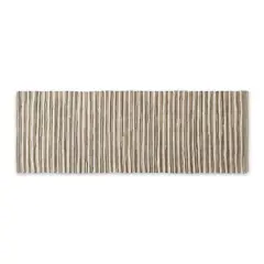DII&reg; Slim Stripe Cotton Chindi Rug, 2ft. x 6ft. Taupe