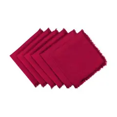 DII&reg; Solid Heavyweight Fringed Napkins, 6ct. Wine