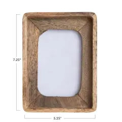 Hello Honey&reg; Natural Organically Shaped Hand Carved Wood Photo Frame