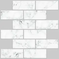 RoomMates Carrara Marble Subway Peel & Stick Backsplash StickTiles&reg;