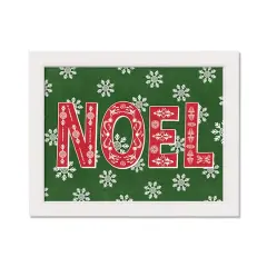 Scandinavian Noel White Framed Print