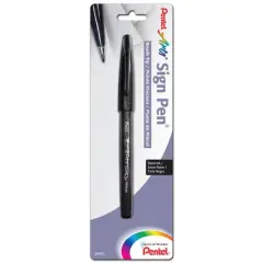 Pentel Arts&reg; Brush Tip Black Sign Pen&reg;