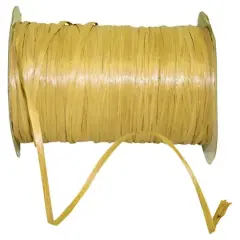 JAM Paper 1/4" Matte Raffia Ribbon, 100yd. Gold
