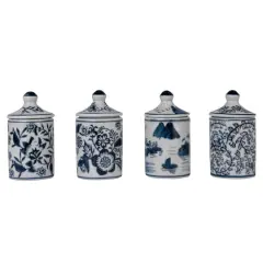 Hello Honey&reg; 4.5" Blue Blossom Enchantment Stoneware Jar Set