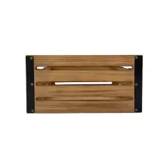 14.25" Natural Brown Wood & Metal Crate by Ashland&reg;