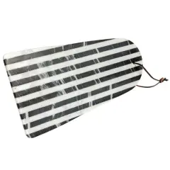 Hello Honey&reg; 16" Black & White Striped Marble Cutting Board