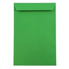 JAM Paper 6" x 9" Brite Hue Christmas Green Open End Catalog Colored Envelopes, 100ct.