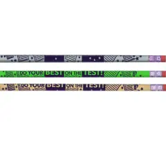 Do Your Best on the Test Pencils, 12 Per Pack, 12 Packs