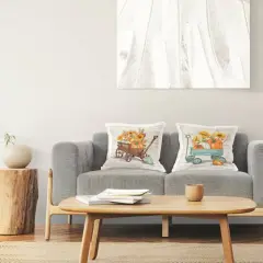 Stupell Industries Rustic Harvest Wagons Decorative Printed Throw Pillow